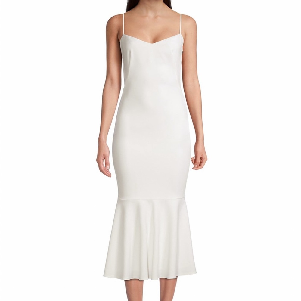Saks Katie May White Twirl Midi Dress